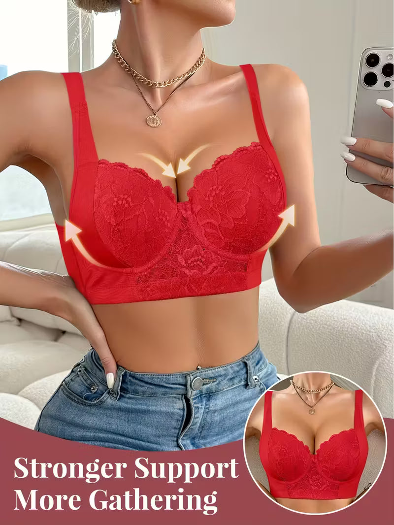 Elegant Lace Push-Up Bra.