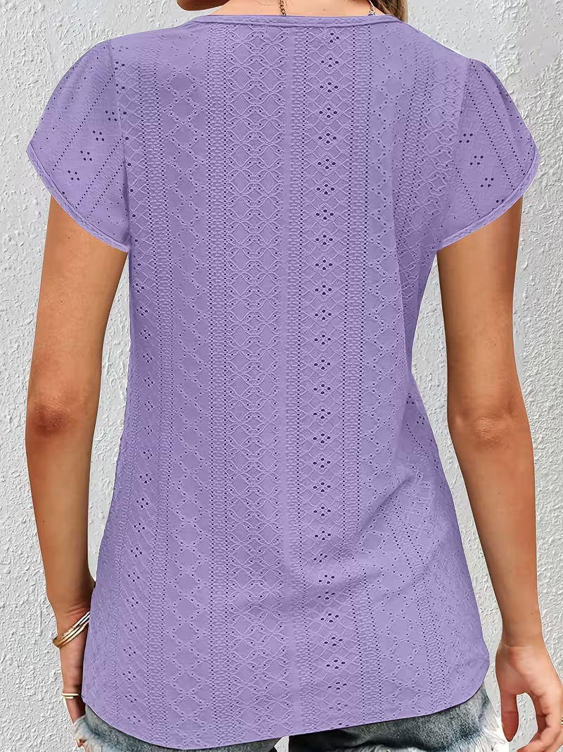 Elegant Lace V-Neck Top.