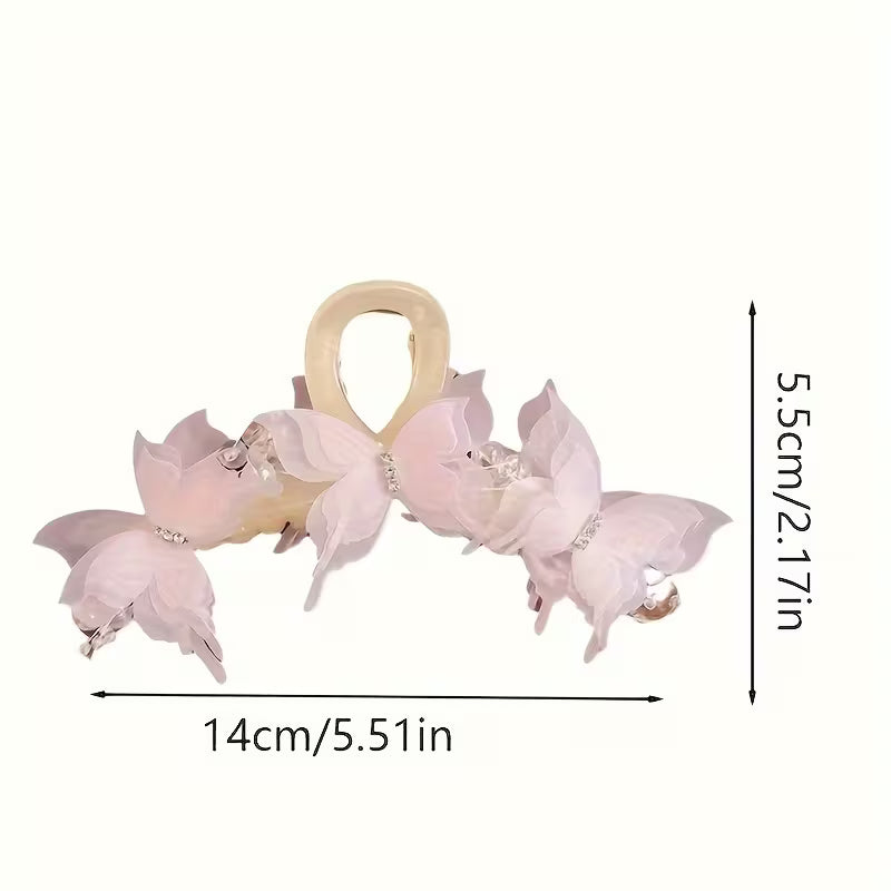 Elegant Large Stylish Butterfly Shark Clip.