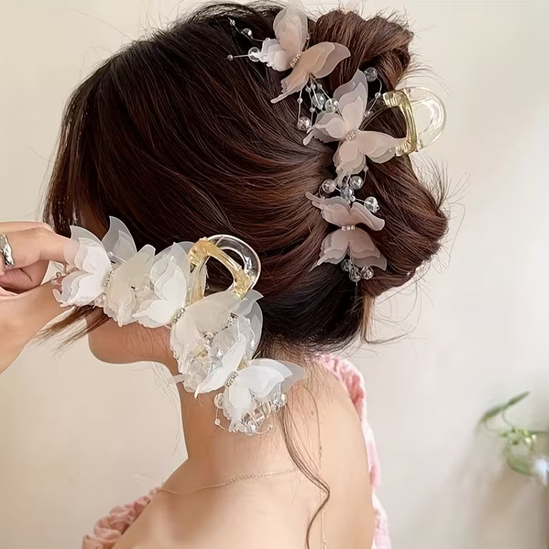 Elegant Large Stylish Butterfly Shark Clip.