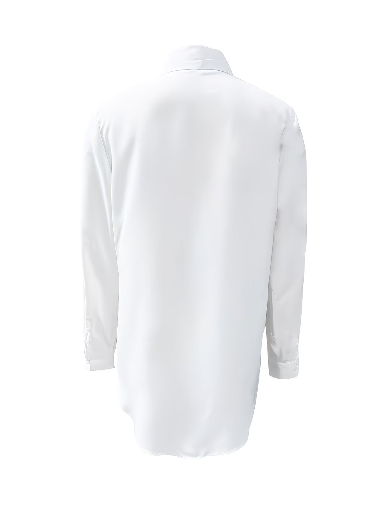 Elegant Long Sleeve Button-Front Office Shirt.