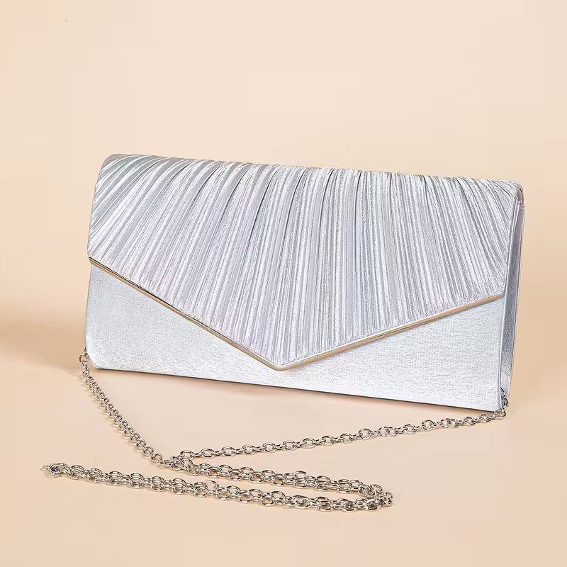 Elegant Pleated Evening Bag.