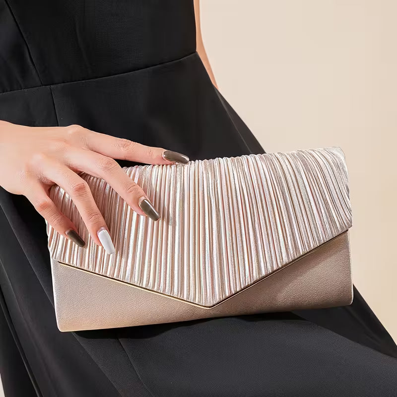 Elegant Pleated Evening Bag.