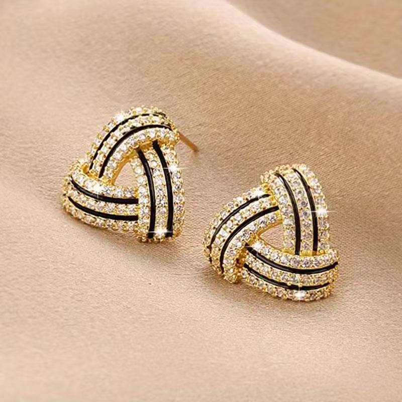 Elegant Rhinestone Triangular Geometric Sparkle.