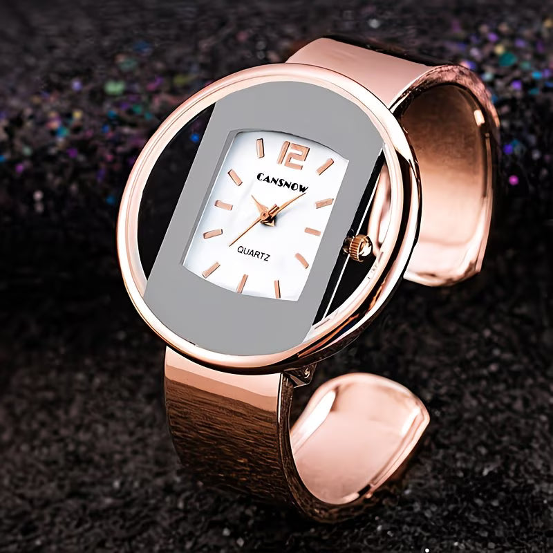 Elegant Round Analog Bracelet Watch for Women.