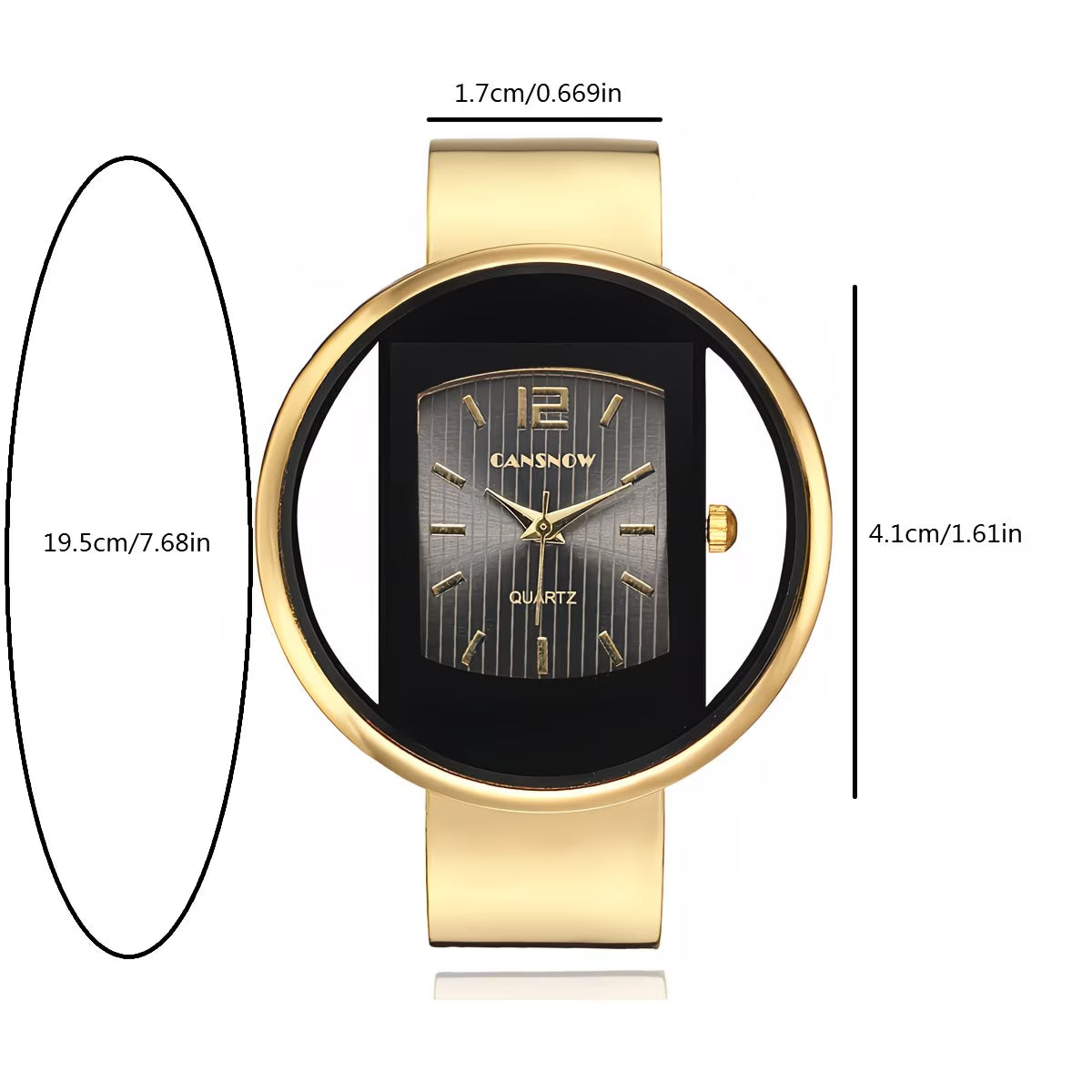 Elegant Round Analog Bracelet Watch for Women.