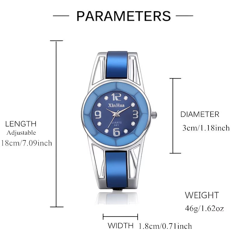Elegant Round Analog Trendy Women’s Luxury Bracelet Watch.