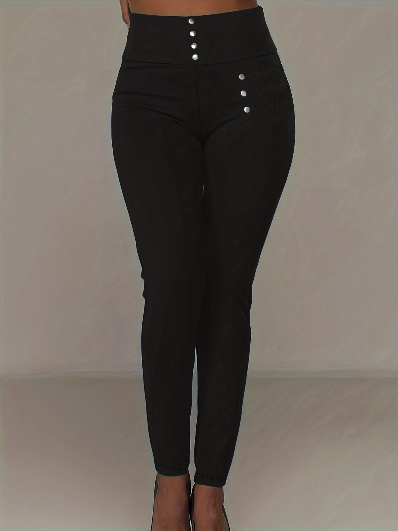 Elegant Shaping Tights with Pearl-Style Accents.