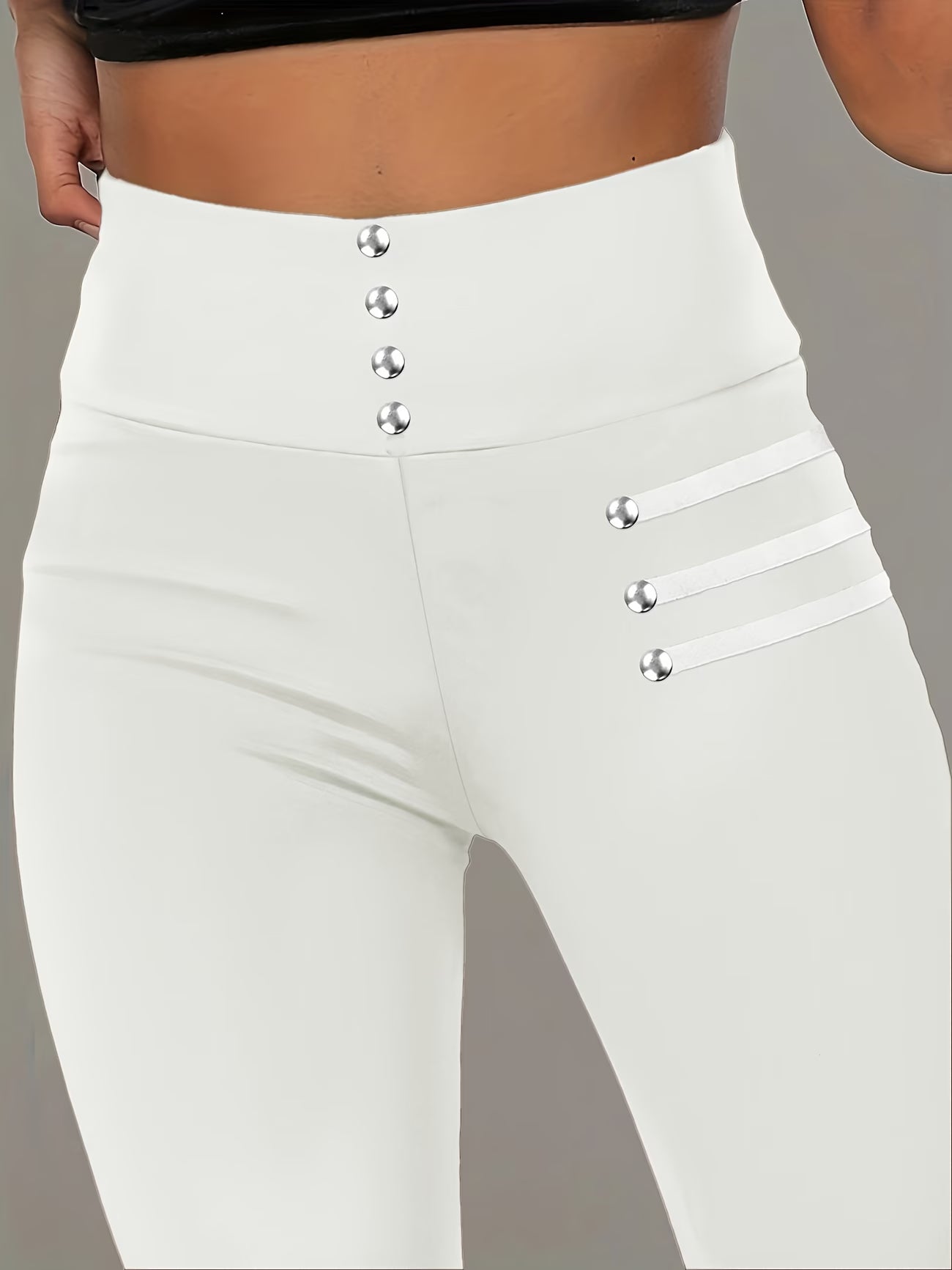 Elegant Shaping Tights with Pearl-Style Accents.