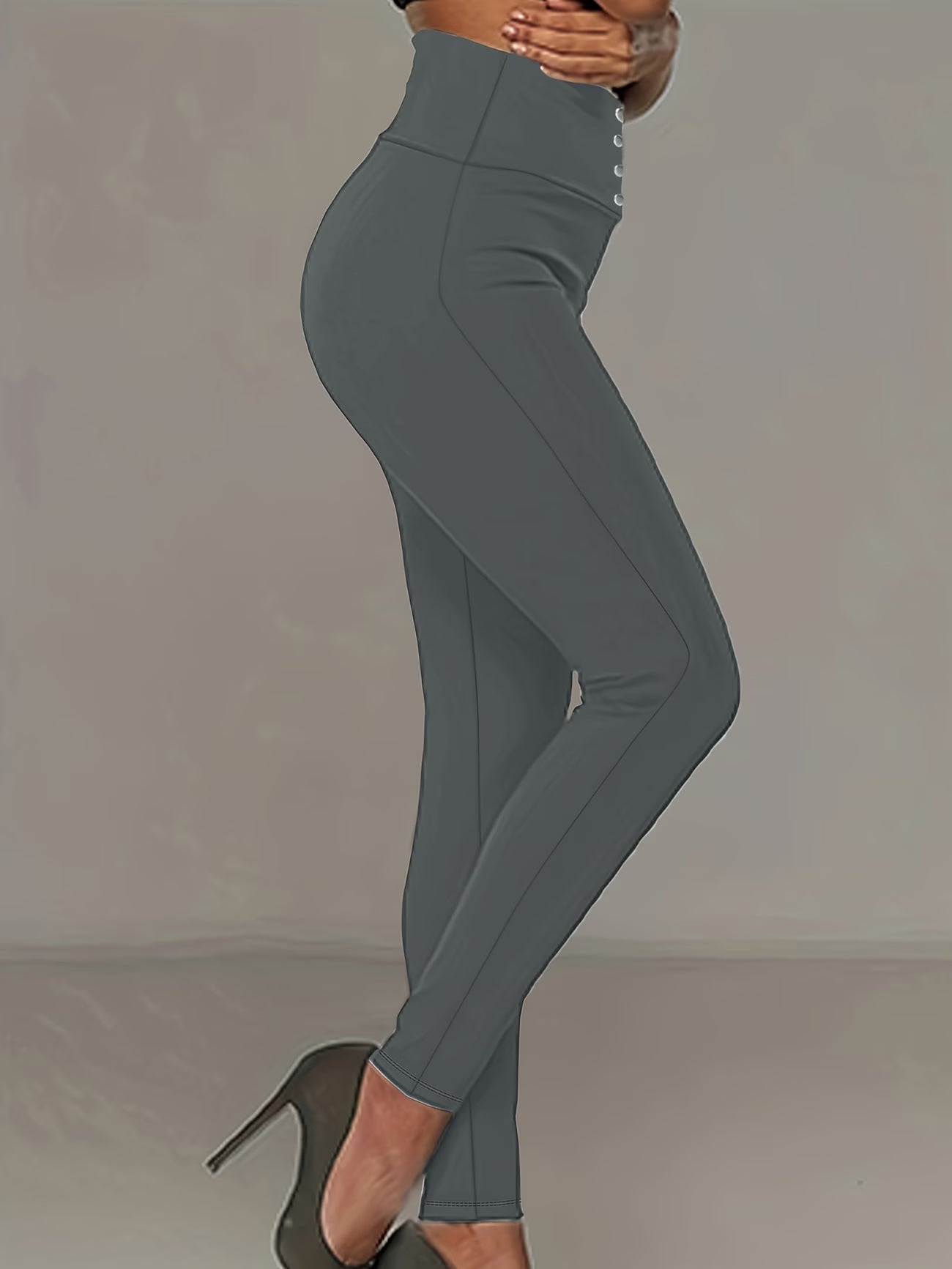 Elegant Shaping Tights with Pearl-Style Accents.