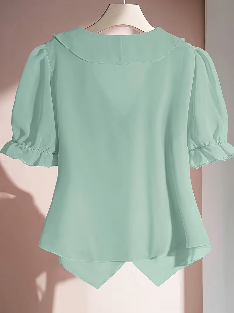 Elegant Short-Sleeve Summer Tops.
