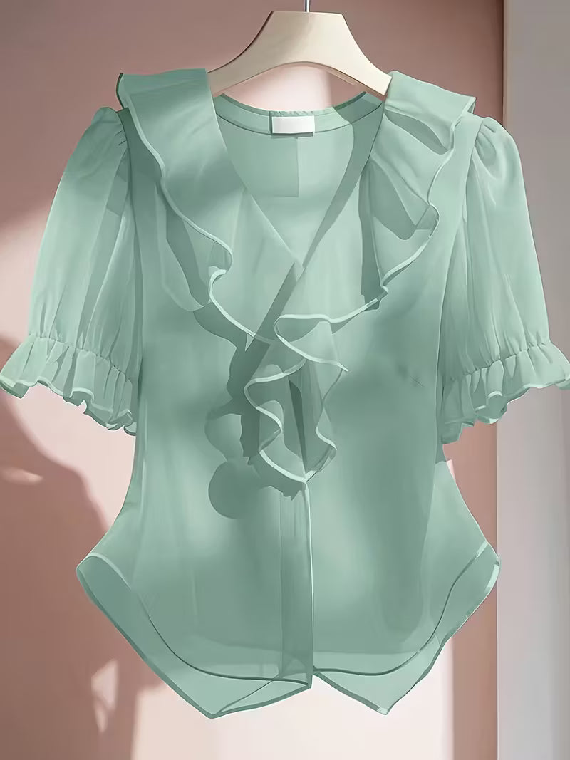 Elegant Short-Sleeve Summer Tops.