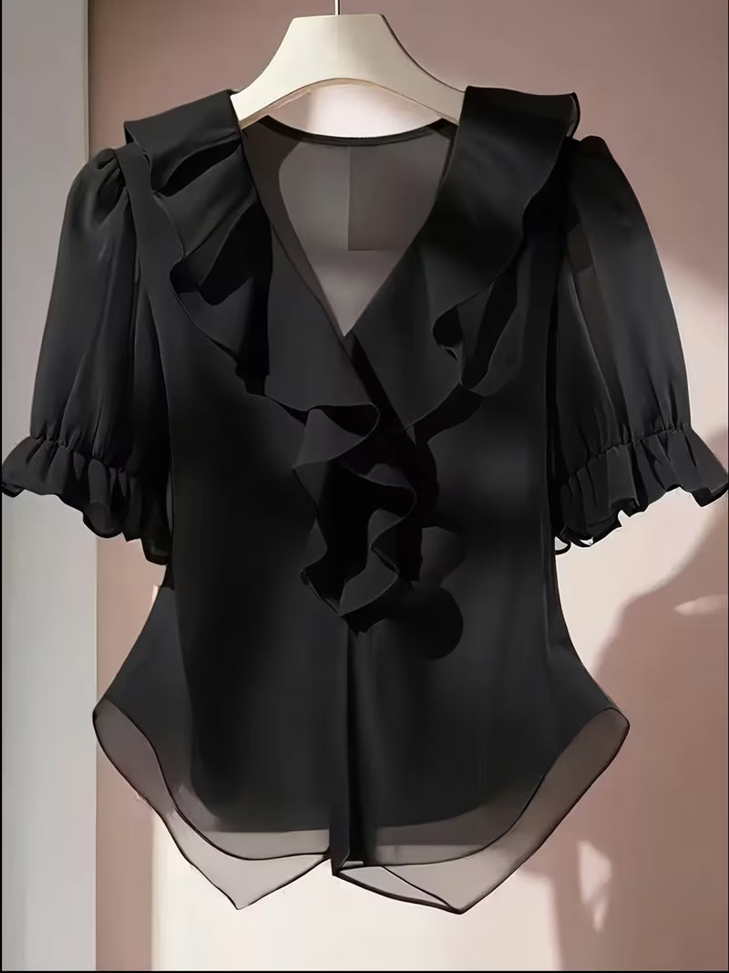 Elegant Short-Sleeve Summer Tops.