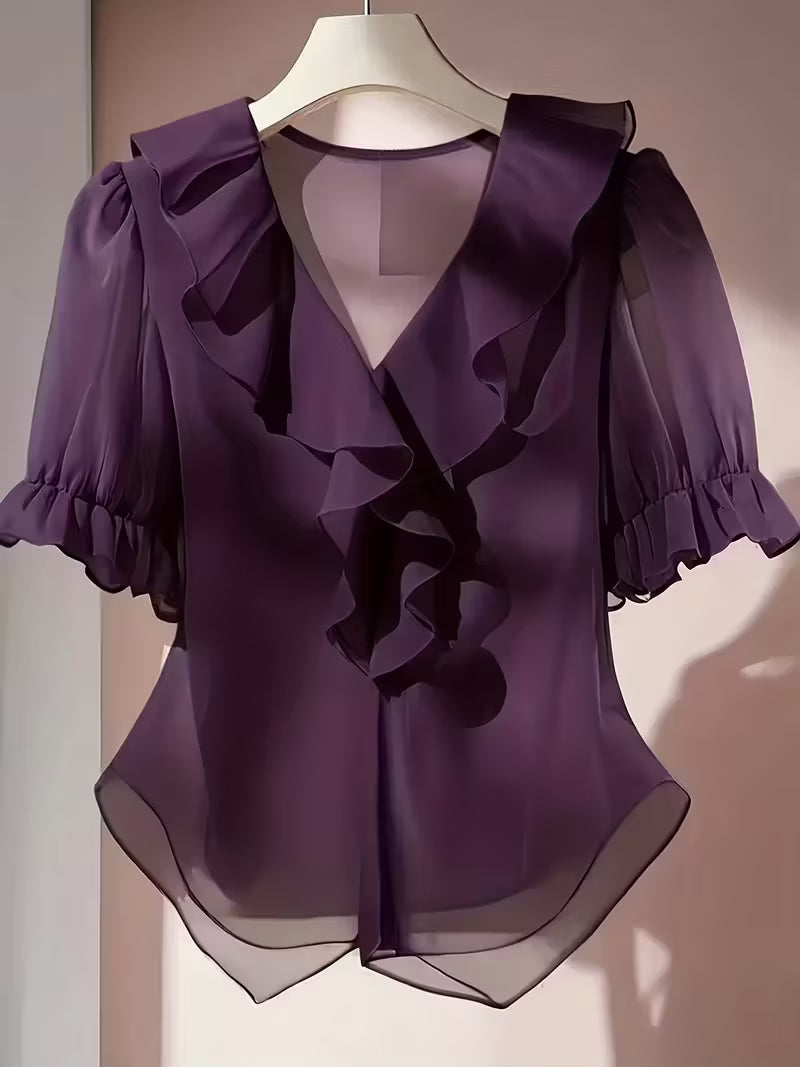 Elegant Short-Sleeve Summer Tops.