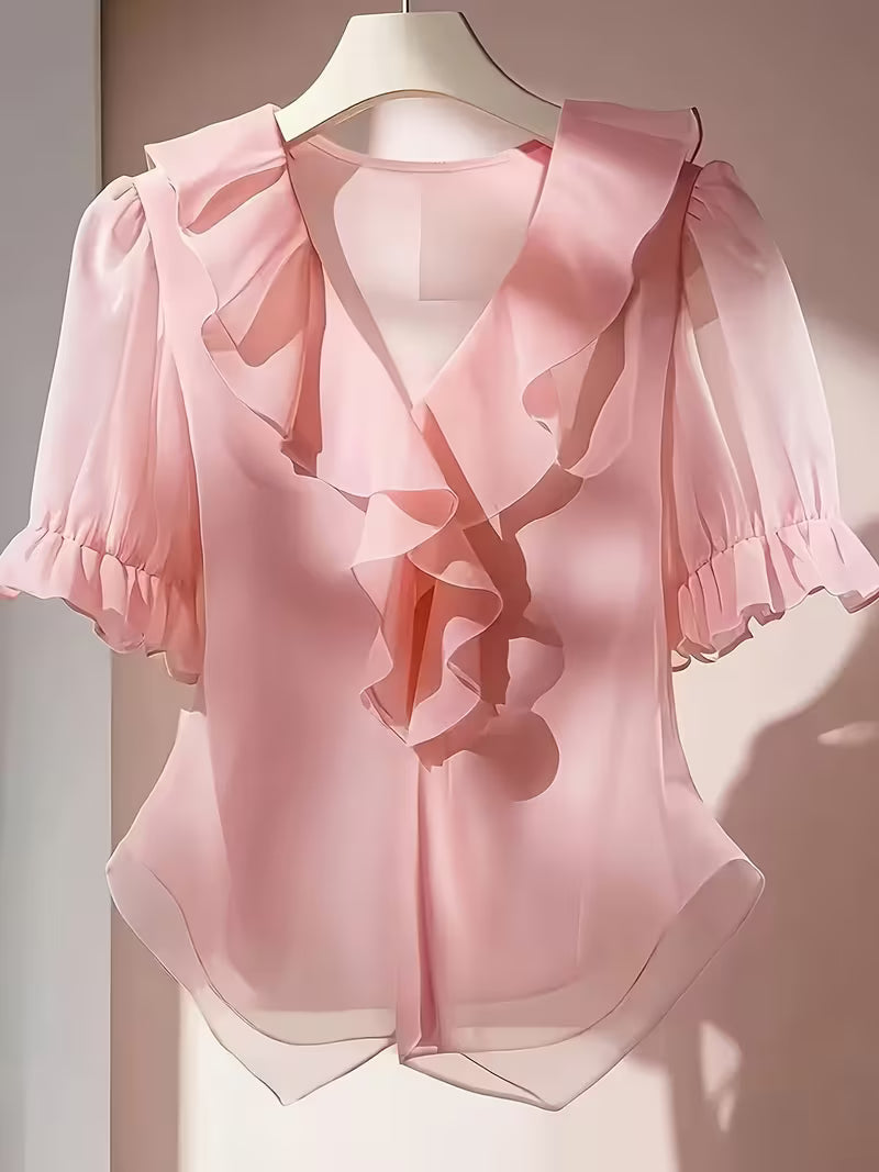 Elegant Short-Sleeve Summer Tops.