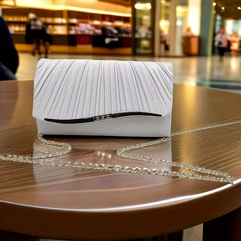 Elegant Striped Clutch Handbag.