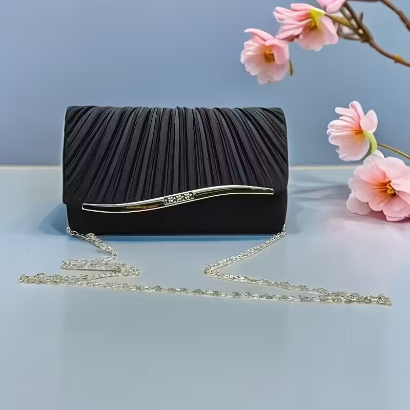 Elegant Striped Clutch Handbag.