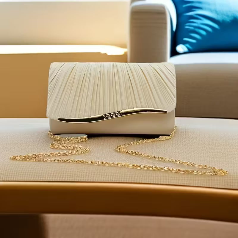 Elegant Striped Clutch Handbag.