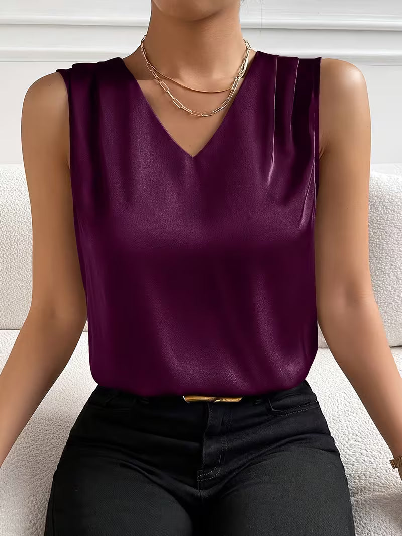 Elegant V-Neck Party Tops.