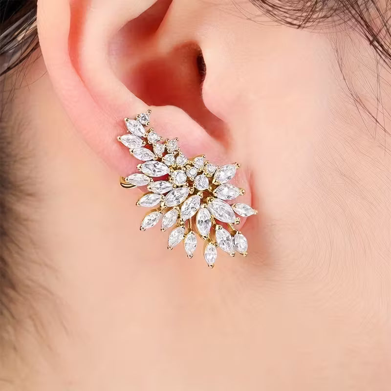 Elegant Wing Stud Earrings
