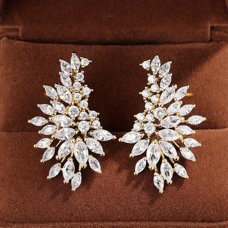 Elegant Wing Stud Earrings
