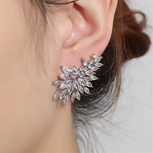 Elegant Wing Stud Earrings
