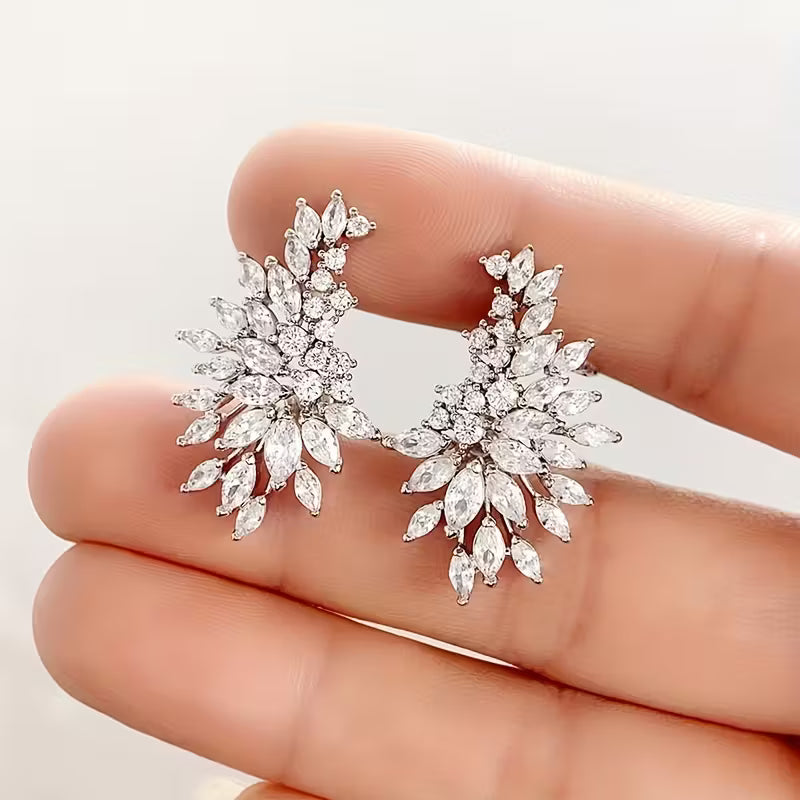 Elegant Wing Stud Earrings