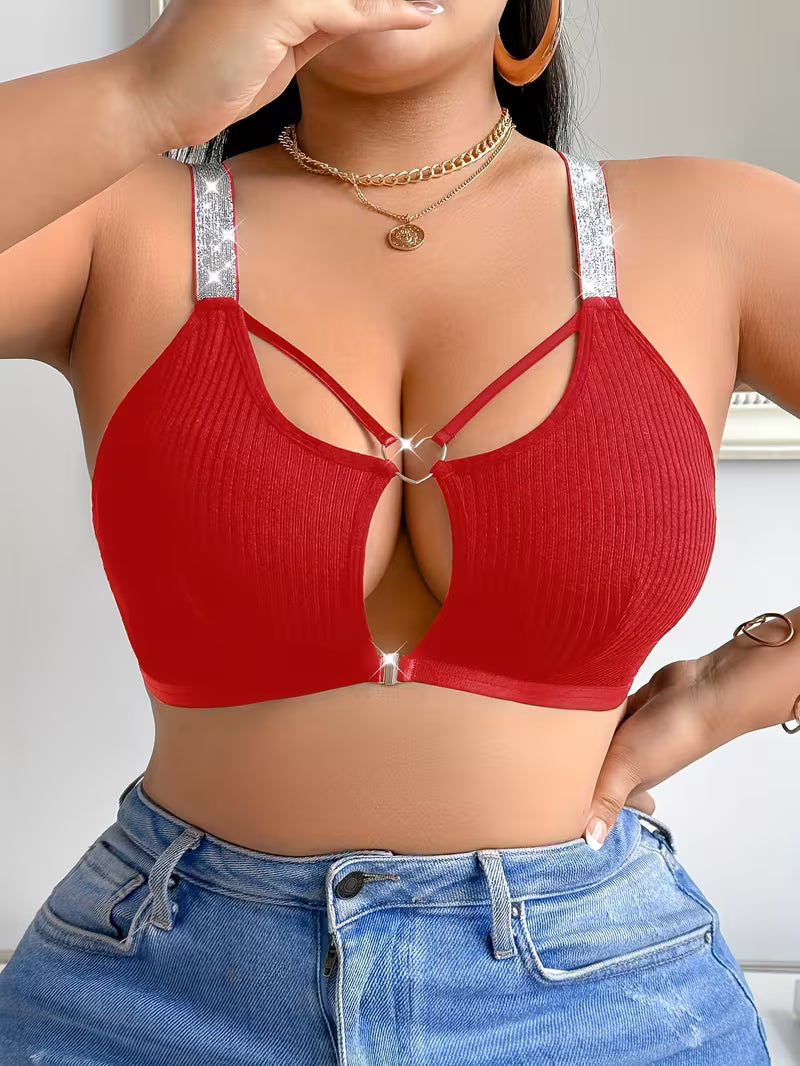 Elegant Front-Close Wireless Bra.