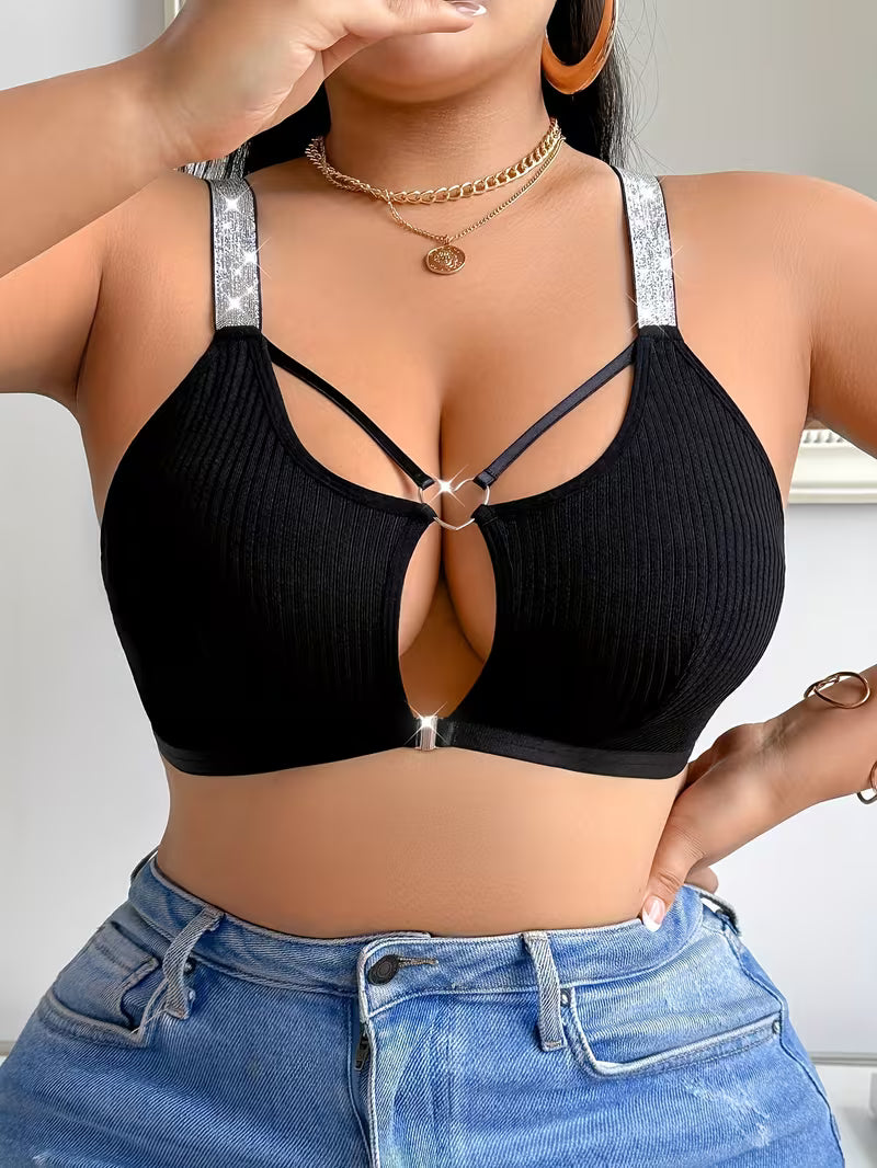 Elegant Front-Close Wireless Bra.