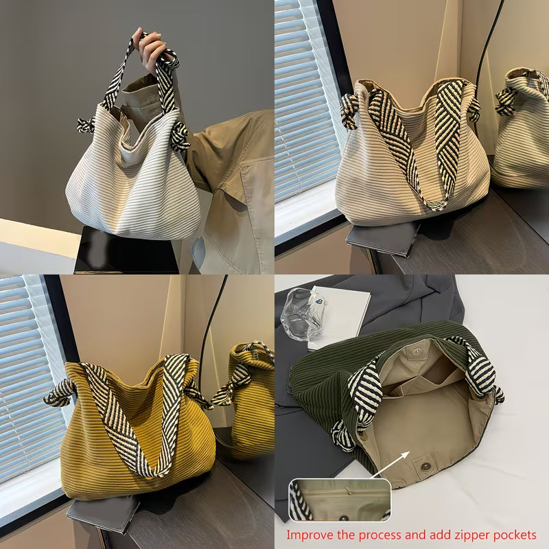 Elegant Soft Shoulder Bag with Wide Comfort Strap.