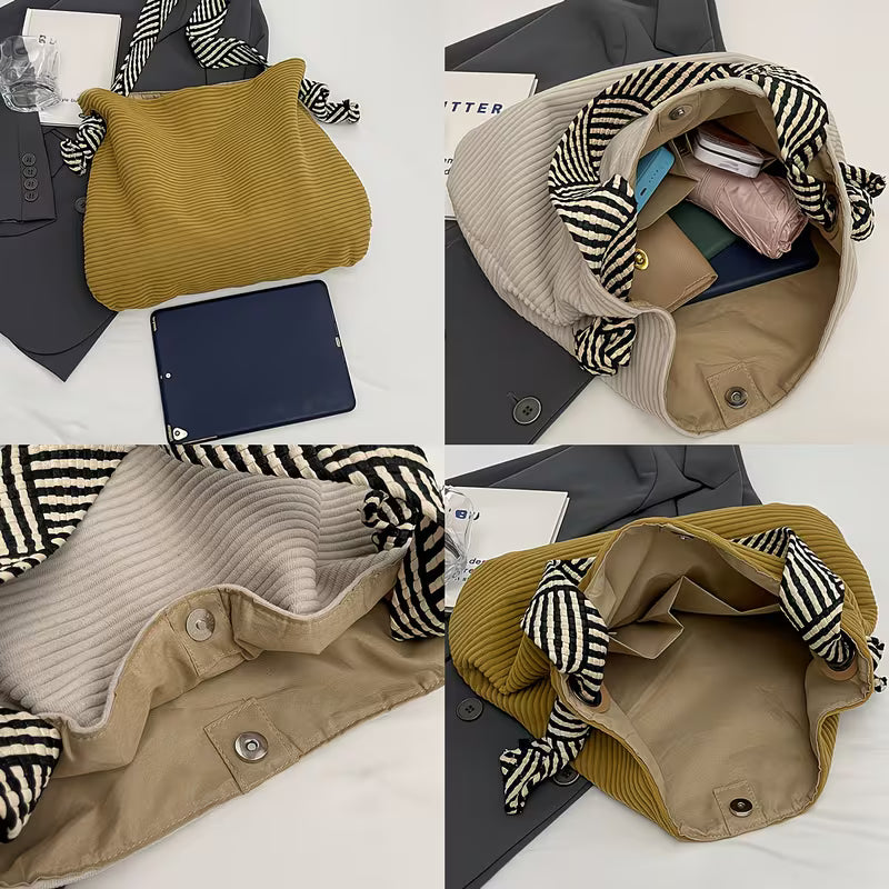 Elegant Soft Shoulder Bag with Wide Comfort Strap.