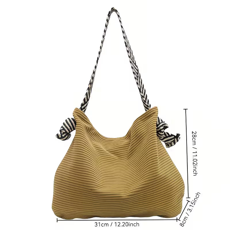 Elegant Soft Shoulder Bag with Wide Comfort Strap.