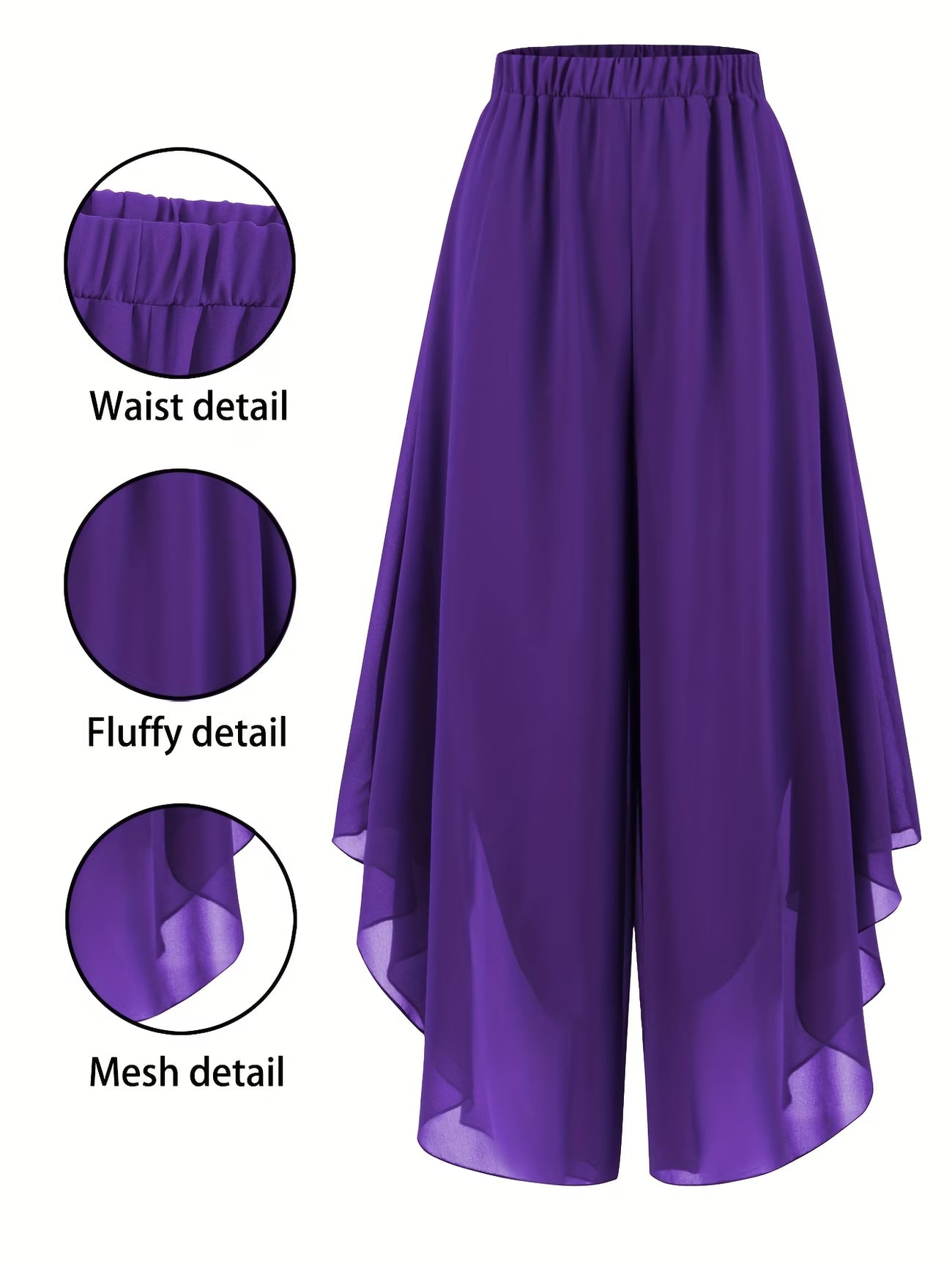 Elegant & Stylish Women's Chiffon Flared Pants.