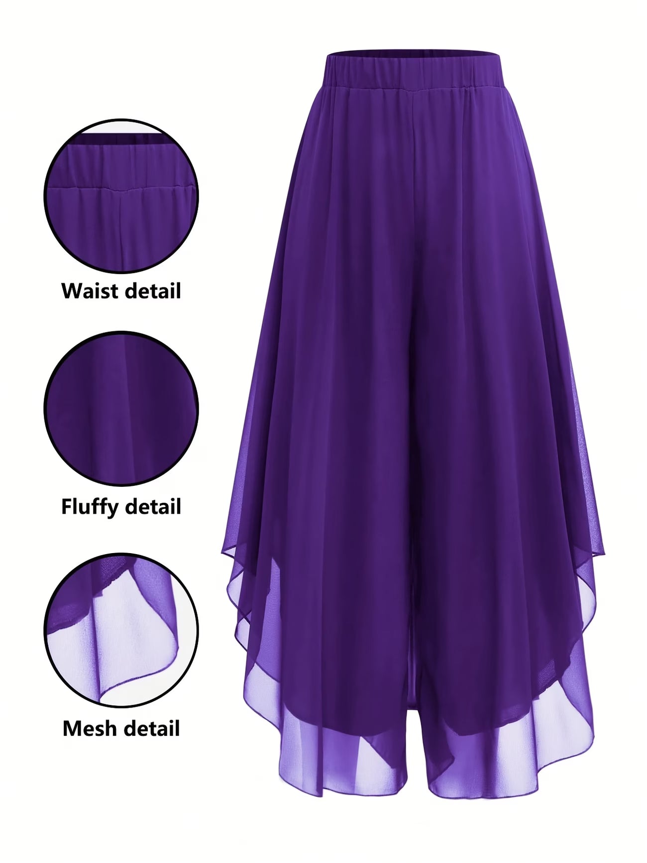 Elegant & Stylish Women's Chiffon Flared Pants.