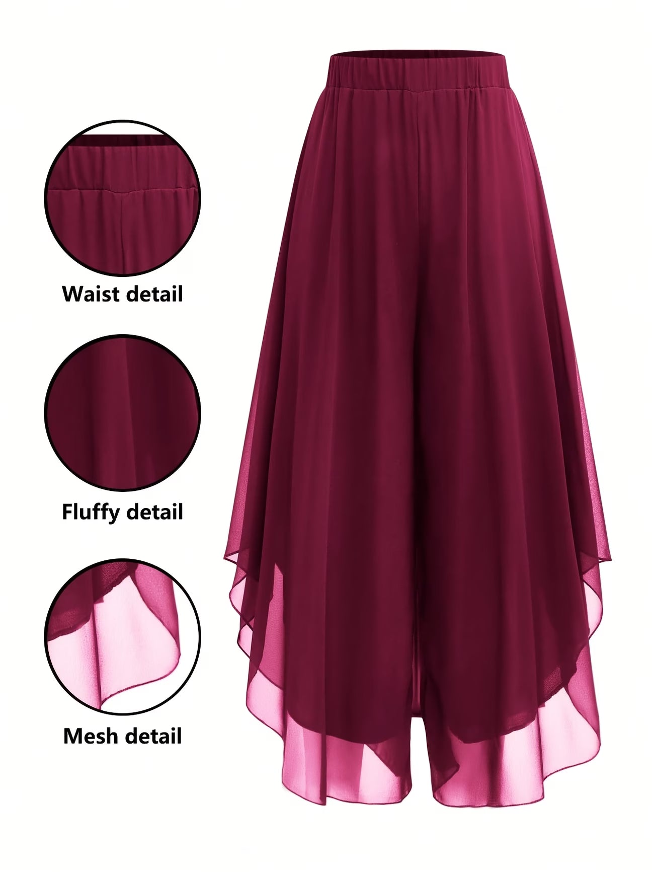Elegant & Stylish Women's Chiffon Flared Pants.