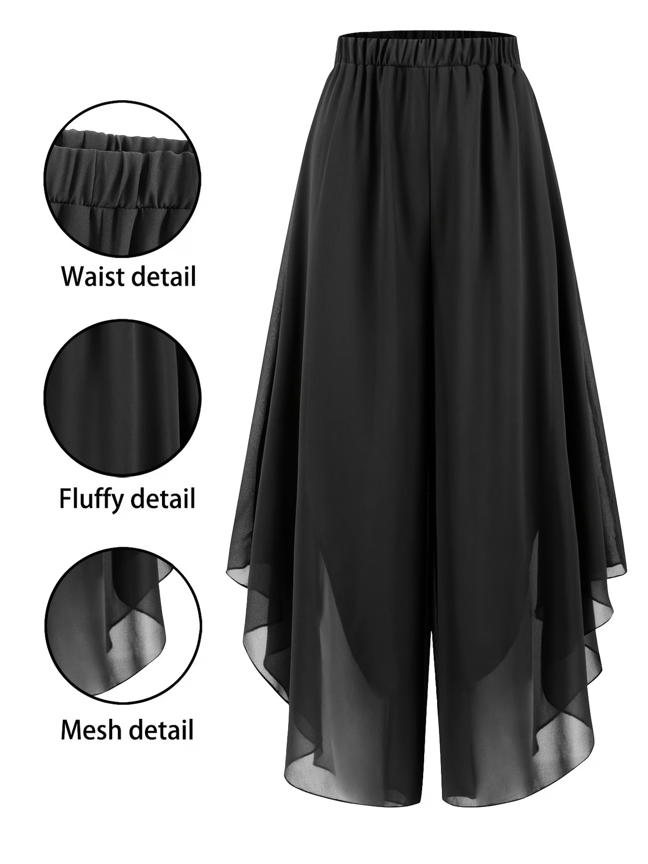Elegant & Stylish Women's Chiffon Flared Pants.