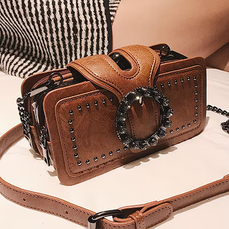 Fashion Vintage Clutch Bag with Studs.