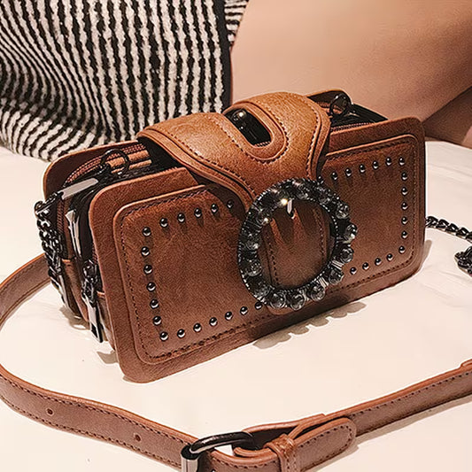 Fashion Vintage Clutch Bag with Studs.