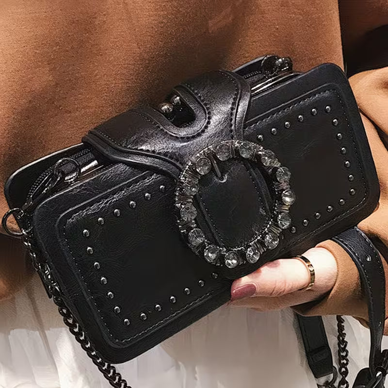 Fashion Vintage Clutch Bag with Studs.