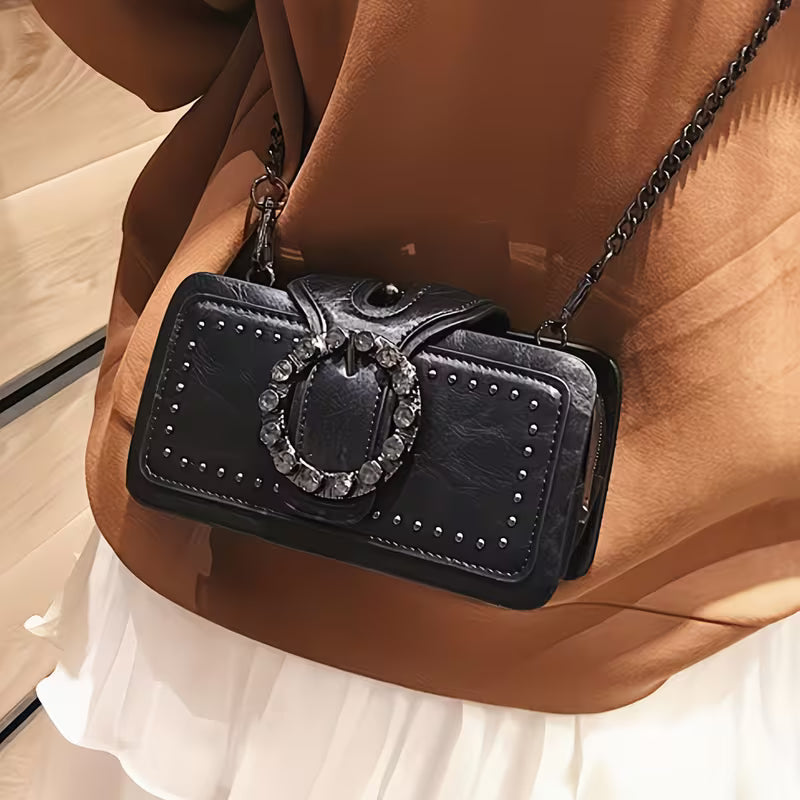 Fashion Vintage Clutch Bag with Studs.