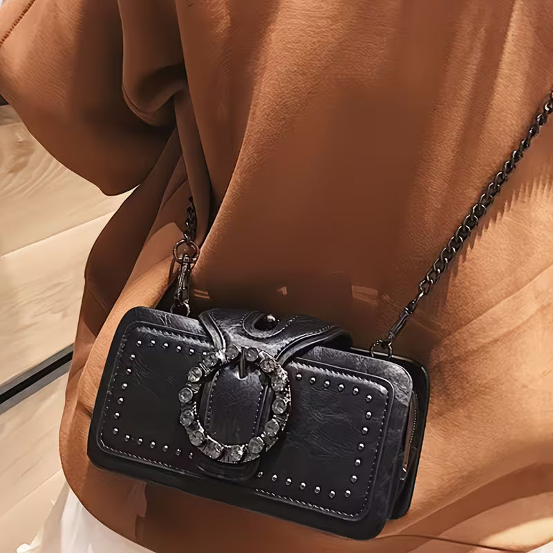 Fashion Vintage Clutch Bag with Studs.