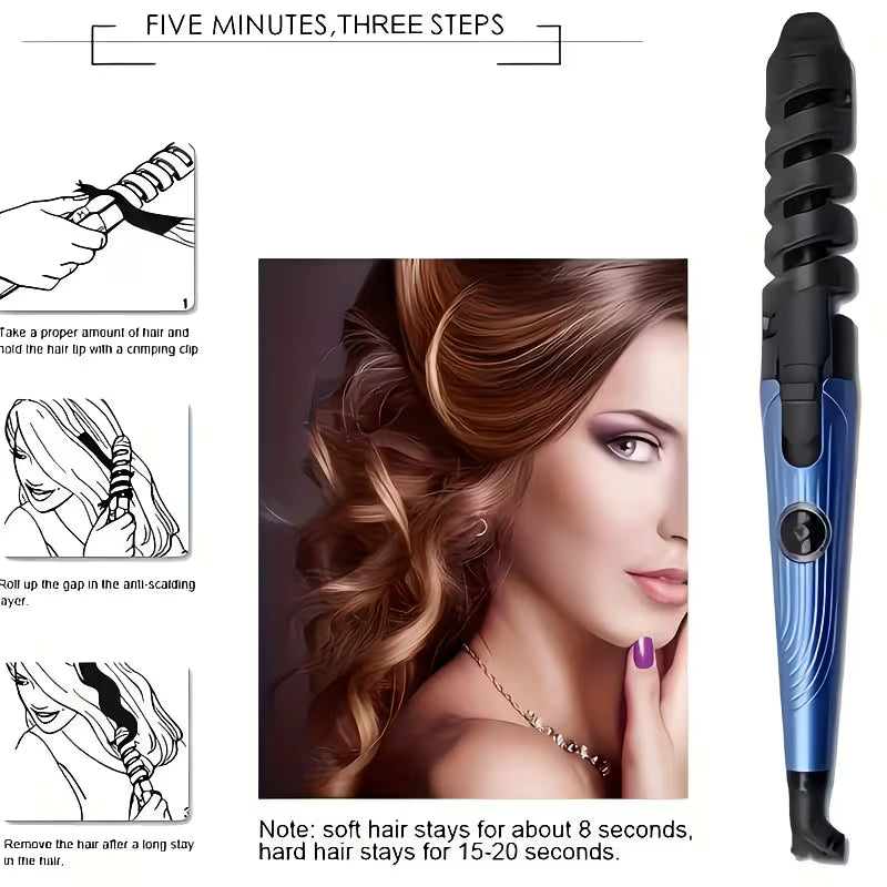 Featuring Anti Scald Spiral Curlers.