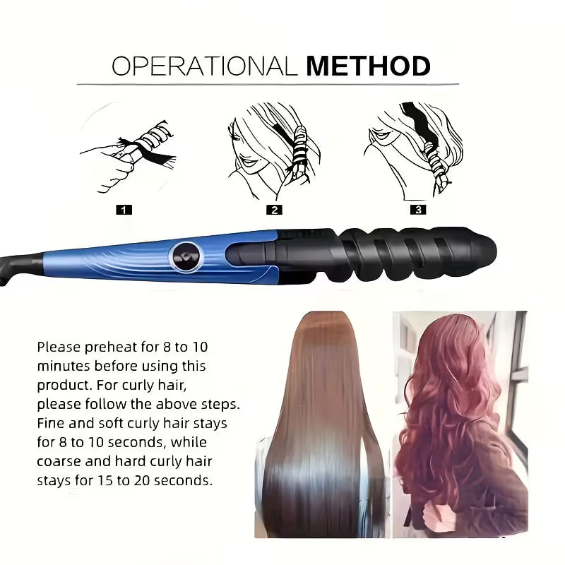 Featuring Anti Scald Spiral Curlers.