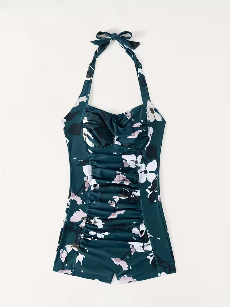 Flattering Halter Neck Swimsuit.
