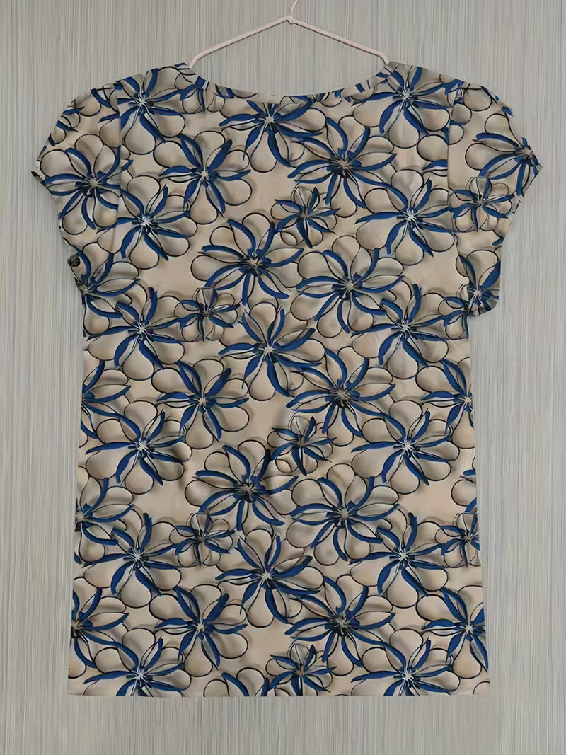 Floral Print All-Season Versatile Tops.