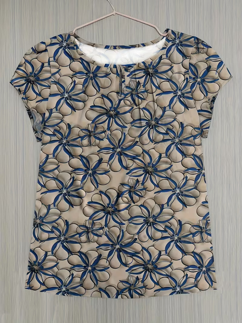 Floral Print All-Season Versatile Tops.