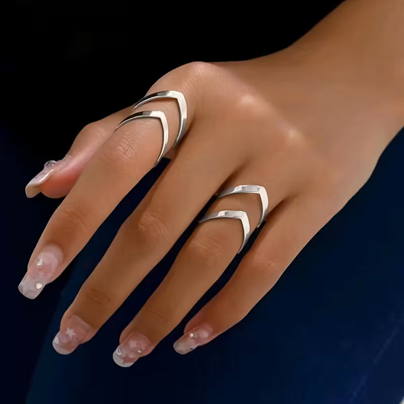 Geometric Hollow Open Ring.