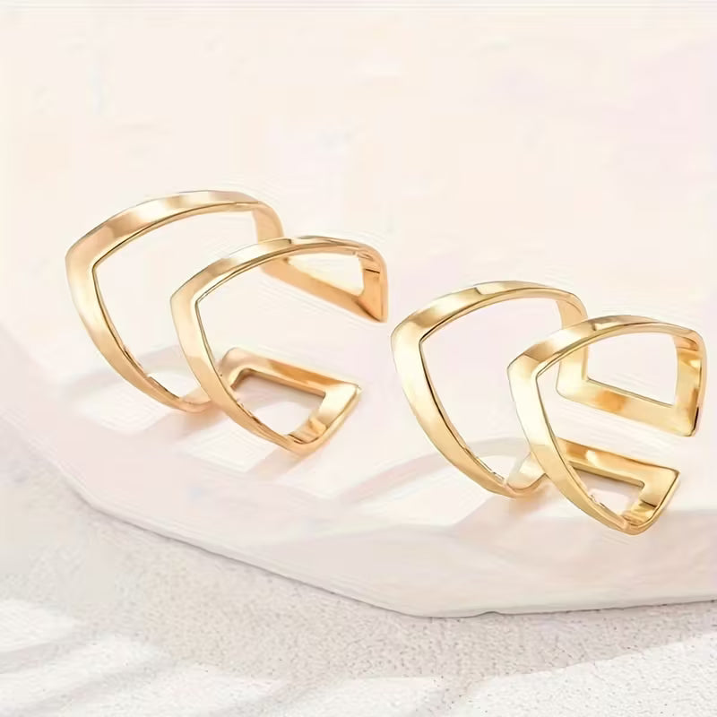 Geometric Hollow Open Ring.