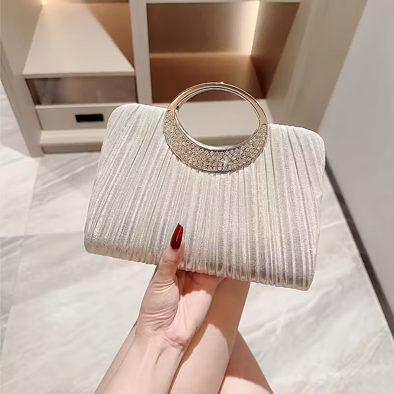 Golden Ribbon Magnetic Closure Purse.