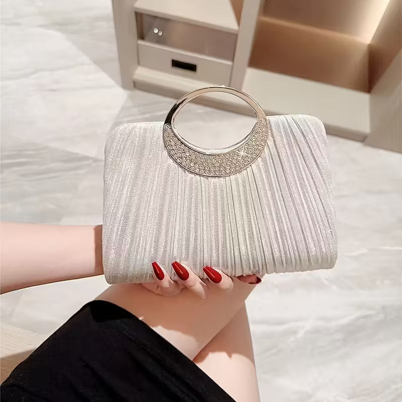 Golden Ribbon Magnetic Closure Purse.